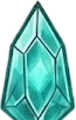 Cristal turquoise, symbole de l'invocation.